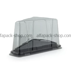 Контейнер для порції торту (чорне дно)